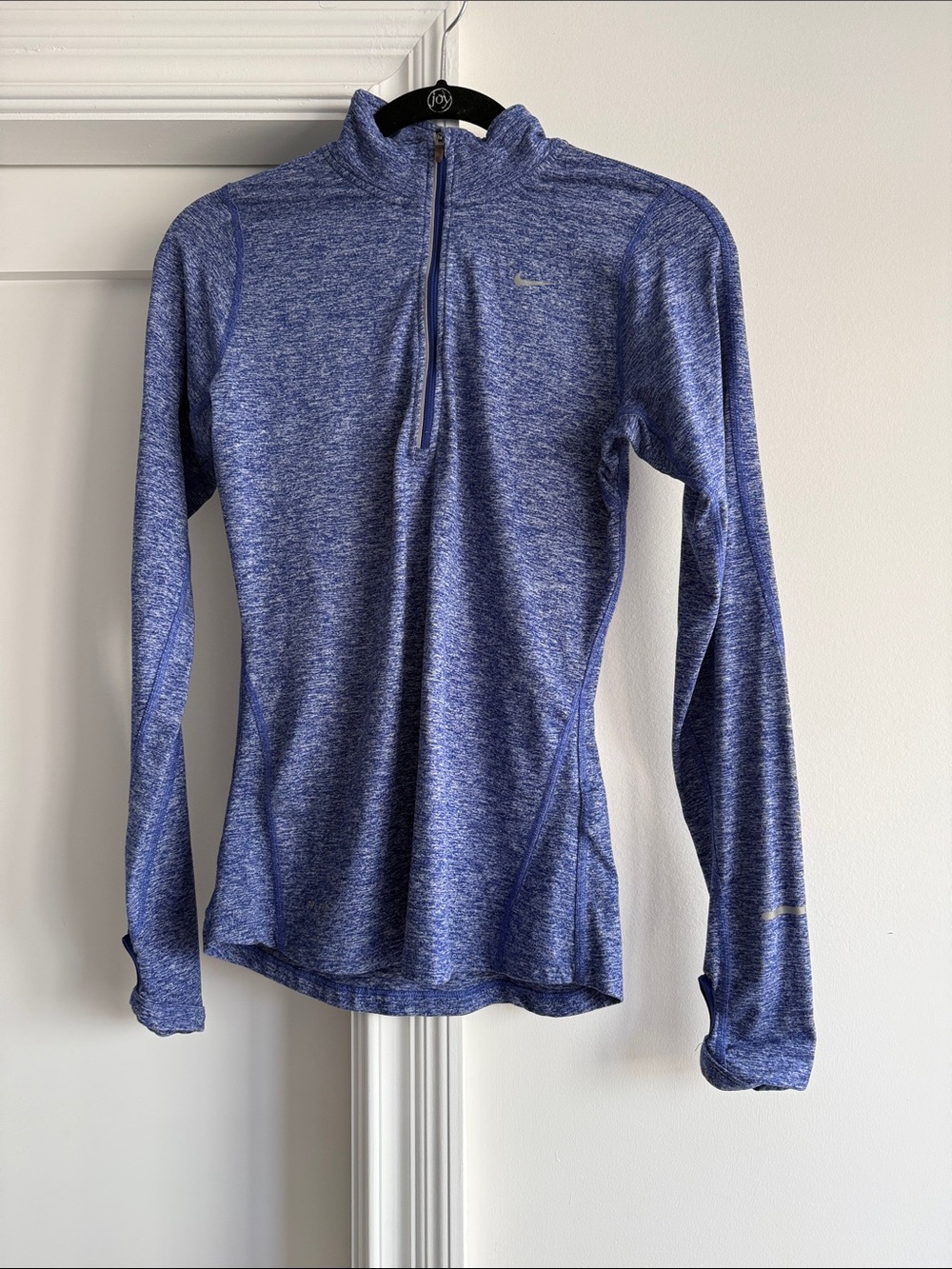 Nike Women's Heathered Royal Blue Quarter-Zip Pullover